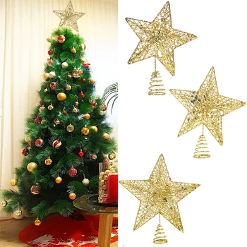 1pcs Glitter Árvore de Natal, Estrela de Natal, Enfeites Para a Casa de Árvore de Natal Estrela de Cinco pontas Enfeites de Natal o Ano Novo 2023