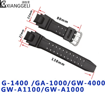 Adequado para G-SHOCK GW-A1100 G GA 22mm Homens de Esportes da Série pulseira Relógio Acessórios para Casio Silicone Preto Faixa de Relógio