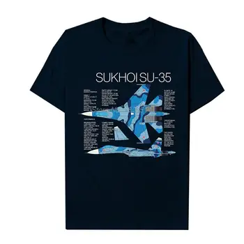 Russo Sukhoi Su-35 Lutador dos Homens T-Shirt de Manga Curta T-Shirt dos Homens do Algodão Tees Streetwear Harajuku