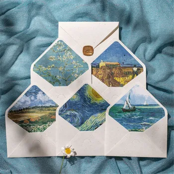 1pc Vintage Envelopes DIY Convites de Casamento Impressão Forro Envelopes de Cânhamo Textura de Papel de Carta Saco de Barriga Banda Dom Estacionário