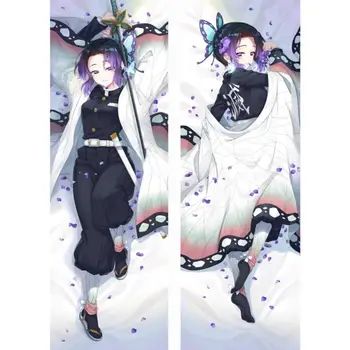 Anime Demon Slayer:Kimetsu Não Yaiba Kochou Shinobu Impresso Capa De Almofada, Abraçando O Corpo Capas De Almofadas Fullbody Dakimakura Otaku Presente
