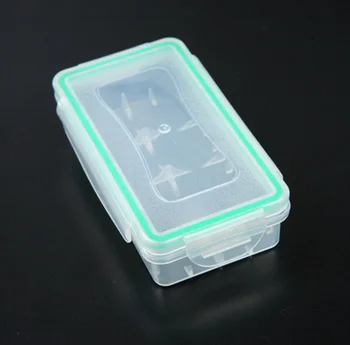 Portátil de Plástico Rígido Transparente Titular Caso da Caixa de Armazenamento Para 2x 18650/16340 Baterias Bateria Recarregável de Proteção do Recipiente