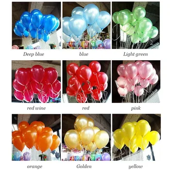 50pcs festa de aniversário, decorações de crianças balões de 10inch 1,5 g balões de Látex cor-de-rosa do ouro de Rosa, Pérola Festa de Casamento balão Decorações