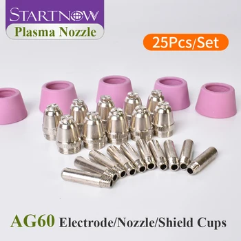 Startnow Plasma AG60 25PCS Bocal do Calibre De 1,3 Eletrodo Escudo Copos de Kits SG55 WSD60 Por Plasma CNC, Fresas Consumíveis