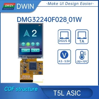 DWIN 2.8 polegadas, visor de lcd, 320*240 Resolução de 262 mil Cores, TN-LCD-TFT,Tela sensível ao Toque Resistente, COF Estrutura, DMG32240F028_01W