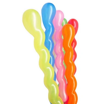 100/monte venda Quente Multicolor Torção Espiral Balões de Látex Casamento de Crianças Festa de Aniversário, Decoração Brinquedo Comprimento depois de inflação 130cm
