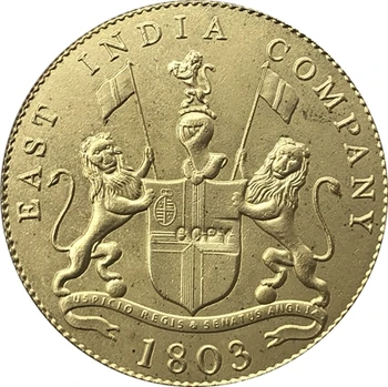 1803-Índia Britânica, 10 em Dinheiro de moedas de CÓPIA de 25,7 mm
