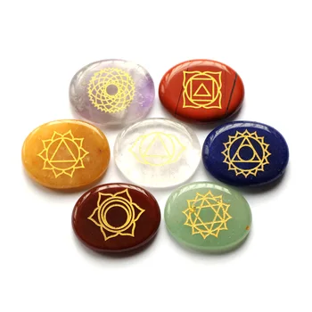 7PCS/Set vidência Runas Adivinhação Rúnica Pedra Espiritual Pedras de Cristal Natural de pedras rúnicas Pedra para a Meditação Decorativos