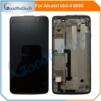 Tela de LCD Para o Alcatel Ídolo 4 6055 6055B 6055U 6055I 6055H 6055Y Display LCD Touch Screen Digitalizador Assembly Com Moldura