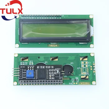 LCD1602 1602 Módulo de LCD Azul / Amarelo Verde Tela de 16x2 Caracteres do Visor LCD PCF8574T PCF8574 IIC Interface I2C 5V para Arduino