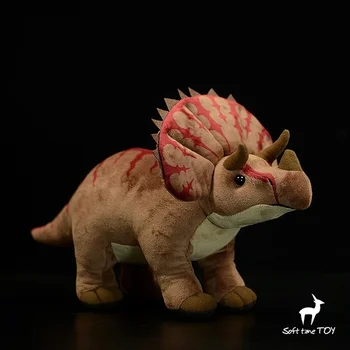 38CM Tempo de Simulação Triceratops bicho de Pelúcia de Dinossauro Bonito Brinquedos de Pelúcia Kawaii Bonecas para Audlt de Crianças Meninos Meninas rapazes raparigas Presente