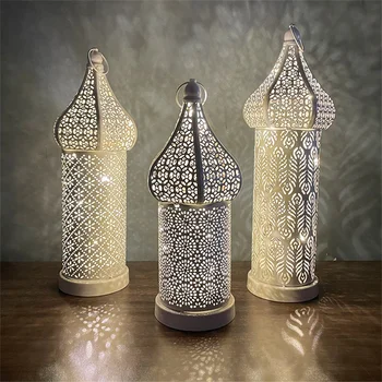 LED Ramadã Lâmpada de Luz EID Mubarak Decoração Para a Casa 2022 Ramadan Karim Lanterna suspensa Islã Muçulmano Evento Eid Fornecimentos de Terceiros