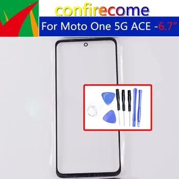 Substituição Para Motorola Moto Um 5G ÁS Tela de Toque Frontal Exterior LCD Lente de Vidro do Painel