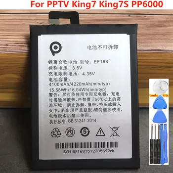 Novo Original 4140mAh EF168 Bateria para PPTV Rei 7 7S King7 King7S PP6000 do Telefone Móvel de Alta Qualidade