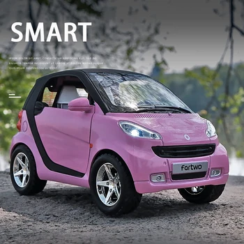1:24 De Simulação Automóvel Smart Fortwo Liga De Metal Fundido Veículo Carro De Brinquedo De Metal Modelo Dom Crianças Carro De Brinquedos Para Crianças