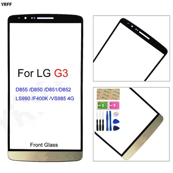 Para LG G3 Painel da Tela de Toque Para LG G3 LS990 D855 D850 D851 D852 VS985 4G Exterior, Painel de Vidro (Sem Tela de exposição do LCD)