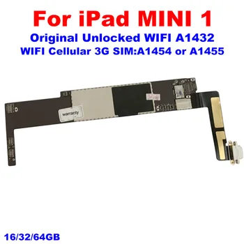 A1432 wifiVersion A1454 ou A1455 Original não icloud para o Ipad MINI 1 placa-Mãe para o Ipad MINI1 Lógica de placas com Sistema IOS