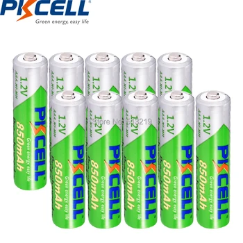 10Pieces PKCELL Bateria AAA 850mAh 1,2 V NI-MH AAA Recarregáveis LSD 3A Pré-carregada a bateria de NIMH para brinquedos lanterna