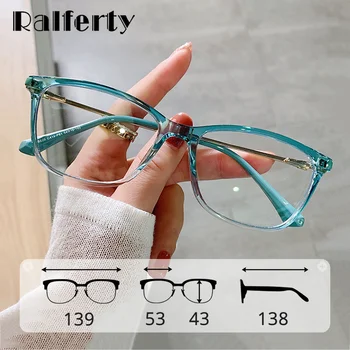 Ralferty Luz Azul de Proteção do Computador Óculos sem Graduação Quadrado 0 Dioptria Óptica Médica Especificações do Quadro para as Mulheres de Óculos