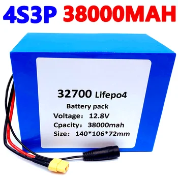 32700 Lifepo4 Bateria 4S3P DE 12,8 V 38Ah 4S 40A 100A Equilibrada BMS para Barco Elétrico e Ininterrupta Fonte de Alimentação 12V
