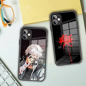Tóquio Ghoul Kaneki Ken Caso de Telefone de Vidro Temperado Para iPhone 14 13 11 Pro XR, XS MAX 8 7 14Plus 12 Mini telefone Cobertura Completa de capas