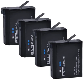 PowerTrust 4Pcs 3.8 V AHDBT 401 1680mAh para Ir Pro AHDBT-401 AHDBT401 do Li-íon Bateria para Câmera Digital Para GoPro 4 HD Hero 4 Hero4