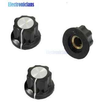 5PCS 16mm Controle Rotativo Botão giratório para furos de 6mm de Diâmetro. O Eixo Do Potenciômetro De Novo