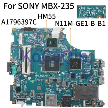 KoCoQin Laptop placa mãe Para SONY VPCF1 MBX-235 placa-mãe M932 1P-0107J00-8011 A1796397A HM55 N11M-GE1-B-B1