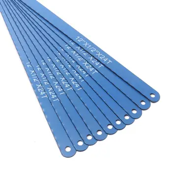 10PCS Azul Escuro com Alto teor de Carbono do Aço Lâminas de Serra tico-tico 300mm Longo Metalworking Lâminas para o Corte do Metal Ferramenta de Acessórios