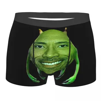 Novidade Dwayne The Rock Johnson Meme Shorts de Pugilistas de Calcinha Homens Cuecas Breathbale Cuecas Cueca