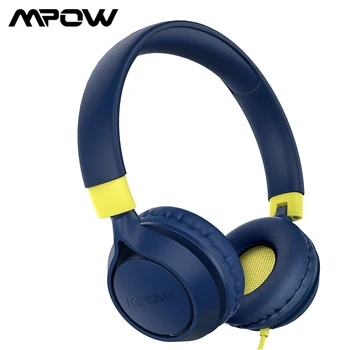 Mpow CHE1 Pro Crianças Fones de ouvido Dobrável Fones de ouvido com Fio com Microfone 85/94dB Volume de Audição Limitada a Proteção de Crianças de Fone de ouvido