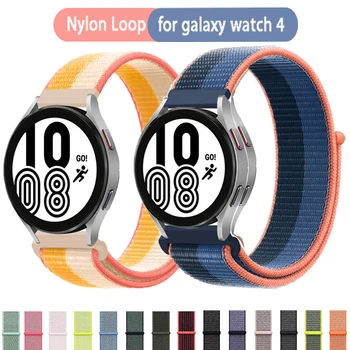 Cinta de Nylon Para Samsung Galaxy Watch 4 40mm 44 Active 2/Assista 3 45mm/46mm/42/22 Engrenagem S3 20mm Galaxy Watch 4 Clássica Banda de 46mm 42