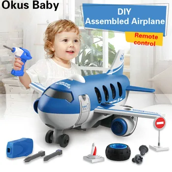 2021 Nut Desmontagem, Carga De Descarga De Ar Avião Bulldozer Criança Parafuso Menino Criativo Ferramenta De Educação Carro De Brinquedo Modelo