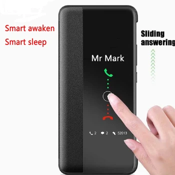 O Smart Touch Vista Flip Cover De Couro Caso De Telefone Huawei Huawui Huwai P30 P40 P Companheiro 40 30 Pro Lite P30pro P40pro Mate30procase