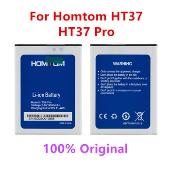 100% Original Novo HOMTOM HT37 Pro Bateria 3000mAh Para HOMTOM HT37 Telefone Inteligente Móvel + +Número de Rastreamento