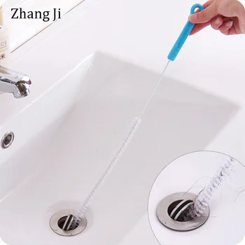 Zhang Ji de Esgoto Escova de Limpeza 71cm Flexível de Cozinha, Pia do Banheiro Limpador de Cachimbo de Remoção de Cabelo de Ferramentas de Aço de Draga de esgotos PP lidar com