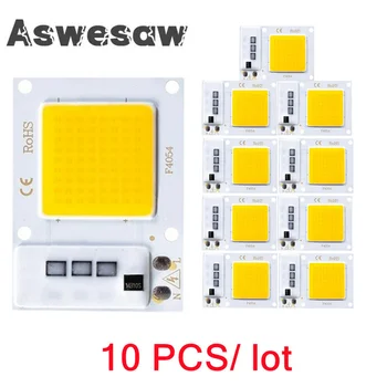 10PCS Chip LED 10W 20W 30W AC 220V COB Chip IC Inteligente, Sem Necessidade de Driver de LED Lâmpada LED Lâmpada de Contas da Luz de Inundação do Spotlight Diy de Iluminação