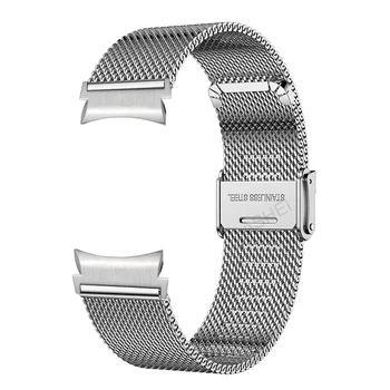 Não Lacuna Bandas para Samsung Galaxy Watch 4 Clássico 46mm 42mm banda galaxy watch 4 44mm 40mm, Sem Lacunas de Aço Inoxidável Sólido correia