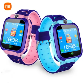 Xiaomi Crianças Smart Watch SOS Telefone do Relógio Smartwatch Para Crianças Com Sim Cartão da Foto à prova d'água IP67 Dom Crianças Para IOS Android