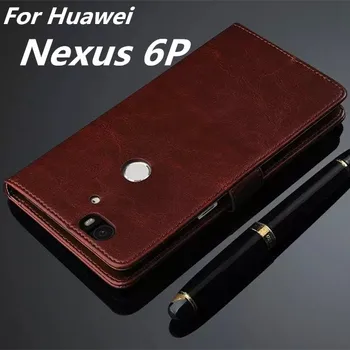 Fundas Nexus 6P de Alta Qualidade Flip Case Capa de Couro Magnético Estojo Para Huawei Google Nexus 6P Telefone Shell Capa Fundas Coque