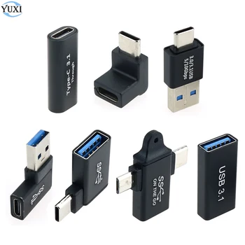 YuXi USB 3.0-Tipo C 3.1 Cabo OTG Tipo de Adaptador USB C-C OTG Conversor para a Samsung, Huawei Xiaomi Rato Teclado USB disk (Disco USB Flash
