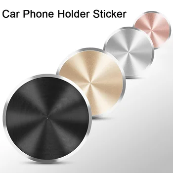 Chapeamento de Placa de Metal Magnéticos de Carro de Telefone do Suporte da Liga de Alumínio Adesivo no Carro Montar Titular do Telefone para o iPhone 12 Samsung Xiaomi