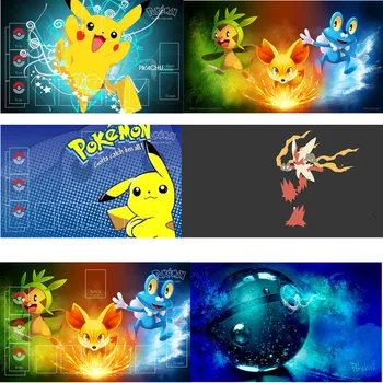 Pokemon Ptcg Dedicado Cartão Jogar Contra A Mesa Tapete De Anime Pikachu, Charizard Eevee De Ash Ketchum, Lilian Mouse Pads 60*37 Brinquedos Presentes