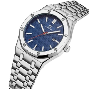 Assistir Homens De Azul, Vermelho Negócios De Luxo De Alta Qualidade Calendário Relógio De Quartzo Rapaz De Sorte Presente Com Caixa De Relógio Masculino