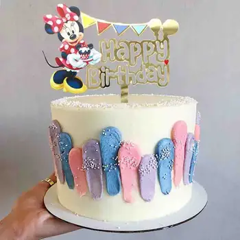 1Pcs de Mickey Mouse Cake Topper Crianças Festa de Aniversário, Decoração de Crianças Bolo Topper Aniversário Bolo chá de Bebê de Suprimentos