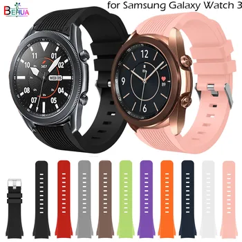 Pulseira para Samsung Galaxy Watch 3 45mm 41mm Correia Smartwatch Esporte de Silicone Correias de acessórios de Substituição Pulseira de 20mm 22mm