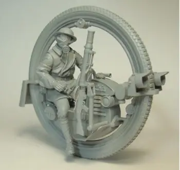 1/35 antigo guerreiro com Monowheel moto INLCUDE 7 CABEÇAS Resina Modelo em Miniatura figura Unassembly sem pintura