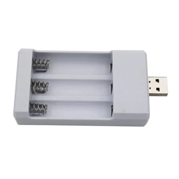 3-Slot USB Plug Carregador de Pilhas AA /AAA, 1,2 V Portátil Ni-Cd Bateria Recarregável 40JB