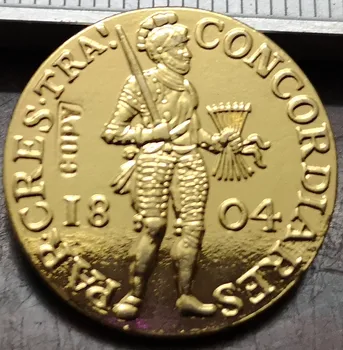 1804 Holanda 1 Ducat Ouro Cópia Rara Moeda