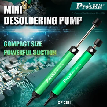 Pro'sKit DP-366I Mini liga de alumínio estanho otário Anti-estático Desoldering Bomba de Tamanho Compacto Poderosa Sucção